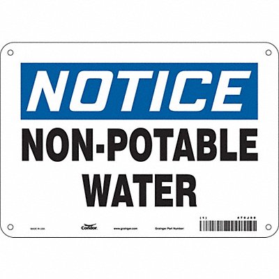 CONDOR 470J80 Safety Sign 7 inx10 in Polyethylene