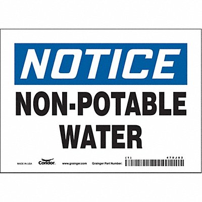 CONDOR 470J82 Safety Sign 5 inx7 in Vinyl