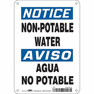 CONDOR 470K12 Safety Sign 10 inx7 in Aluminum