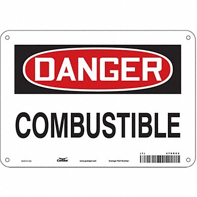 CONDOR 470K62 Safety Sign 7 inx10 in Polyethylene