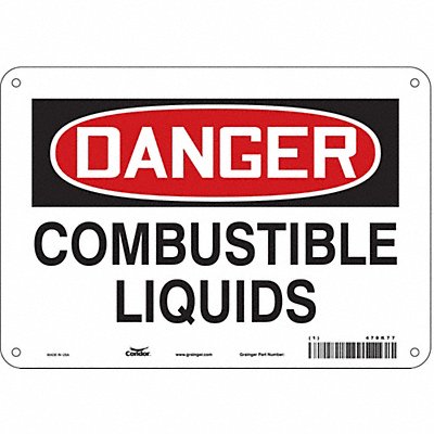 CONDOR 470K77 Safety Sign 7 inx10 in Polyethylene