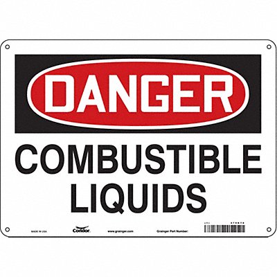 CONDOR 470K78 Safety Sign 10 inx14 in Polyethylene