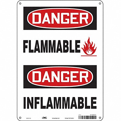 CONDOR 470K97 Safety Sign 14 in x 10 in Aluminum