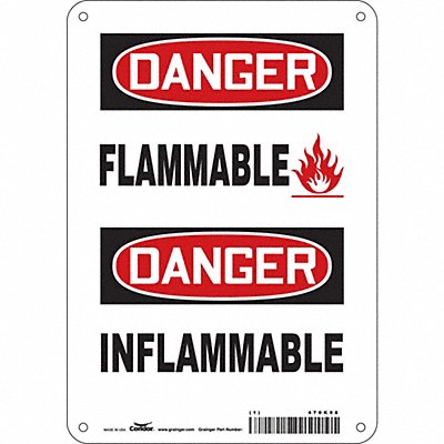 CONDOR 470K98 Safety Sign 10 in x 7 in Polyethylene
