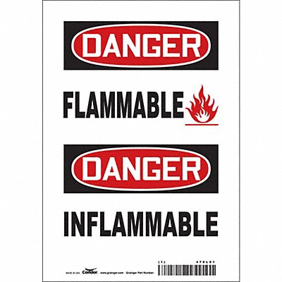 CONDOR 470L01 Safety Sign 10 inx7 in Vinyl