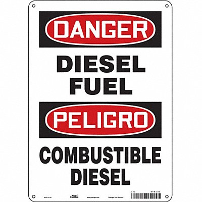CONDOR 470L22 Safety Sign 14 in x 10 in Polyethylene