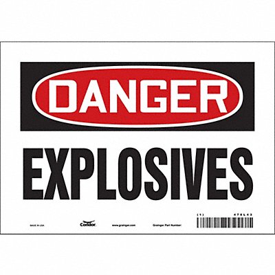 CONDOR 470L43 Safety Sign 7 inx10 in Vinyl