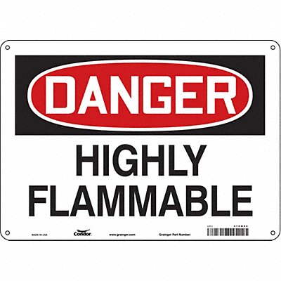 CONDOR 470M08 Safety Sign 10 inx14 in Aluminum