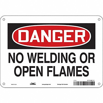 CONDOR 470M31 Safety Sign 7 in x 10 in Aluminum