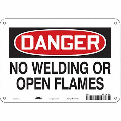 CONDOR 470M33 Safety Sign 7 inx10 in Polyethylene
