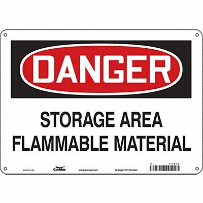CONDOR 470M38 Safety Sign 10 inx14 in Aluminum