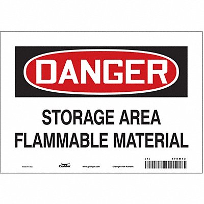 CONDOR 470M42 Safety Sign 7 inx10 in Vinyl