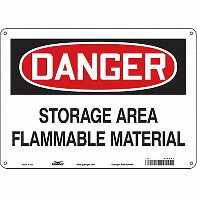 CONDOR 470M43 Safety Sign 10 inx14 in Vinyl