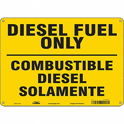 CONDOR 470M51 Safety Sign 10 in x 14 in Aluminum