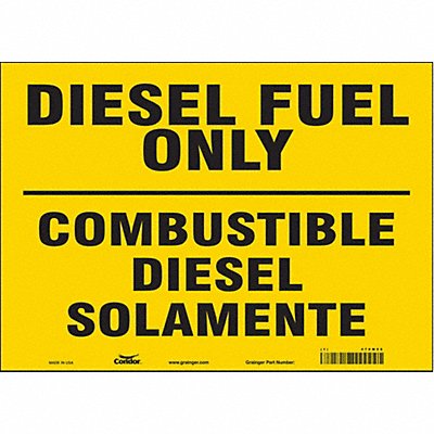 CONDOR 470M55 Safety Sign 10 inx14 in Vinyl
