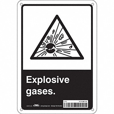 CONDOR 470M56 Safety Sign 10 inx7 in Aluminum
