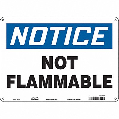 CONDOR 470M65 Safety Sign 10 inx14 in Polyethylene