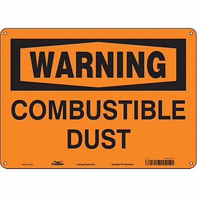 CONDOR 470M71 Safety Sign 10 in x 14 in Polyethylene
