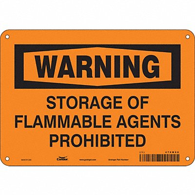 CONDOR 470M80 Safety Sign 7 in x 10 in Aluminum