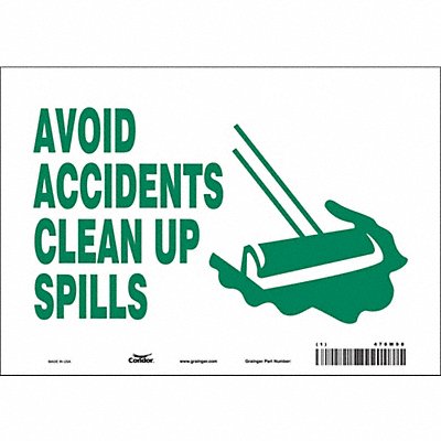 CONDOR 470M98 Safety Sign 7 in x 10 in Vinyl