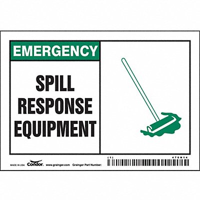 CONDOR 470N14 Safety Sign 3 1/2 in x 5 in Vinyl