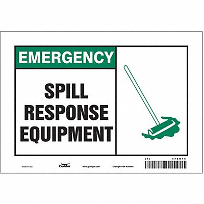 CONDOR 470N15 Safety Sign 7 in x 10 in Vinyl