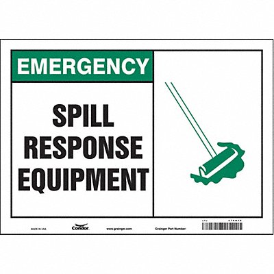 CONDOR 470N16 Safety Sign 10 in x 14 in Vinyl