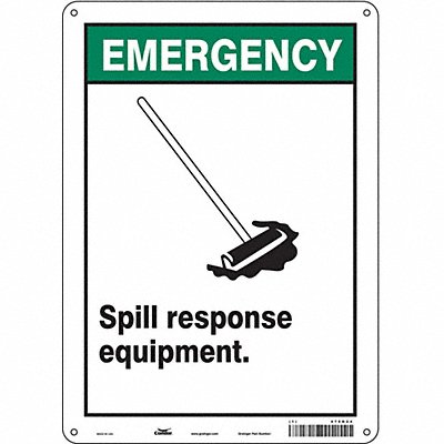 CONDOR 470N24 Safety Sign 14 in x 10 in Aluminum