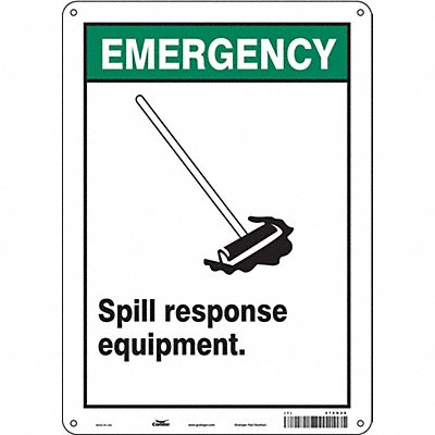 CONDOR 470N26 Safety Sign 14 in x 10 in Polyethylene