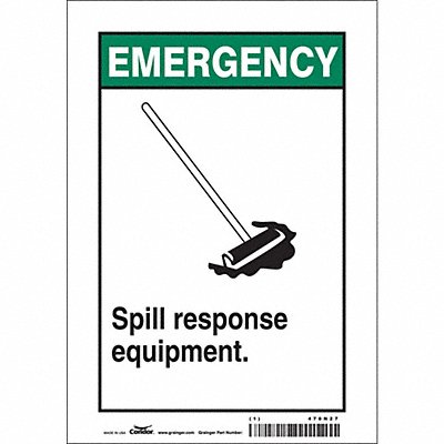 CONDOR 470N27 Safety Sign 10 in x 7 in Vinyl