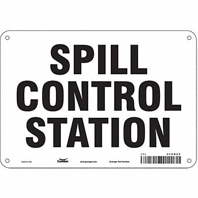 CONDOR 470N29 Safety Sign 7 in x 10 in Aluminum