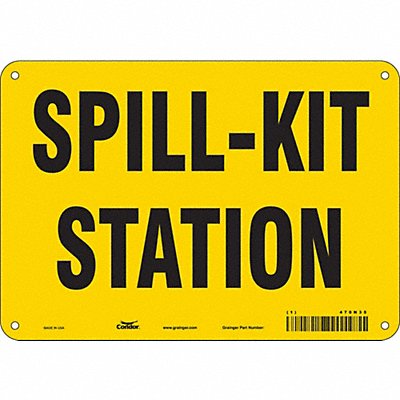 CONDOR 470N35 Safety Sign 7 in x 10 in Aluminum