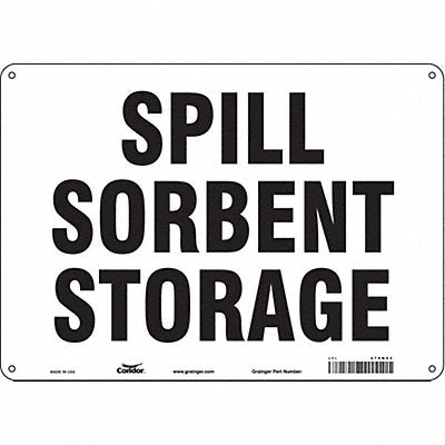 CONDOR 470N43 Safety Sign 10 in x 14 in Aluminum