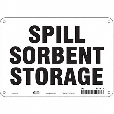 CONDOR 470N44 Safety Sign 7 in x 10 in Polyethylene