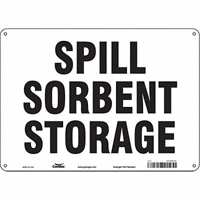 CONDOR 470N45 Safety Sign 10 in x 14 in Polyethylene