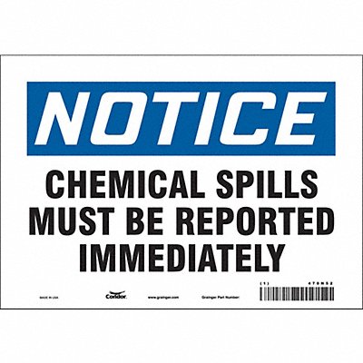 CONDOR 470N52 Safety Sign 7 in x 10 in Vinyl