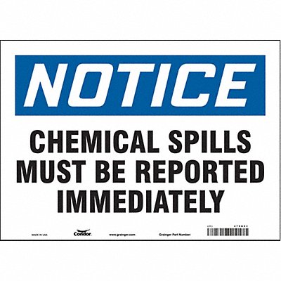 CONDOR 470N53 Safety Sign 10 in x 14 in Vinyl