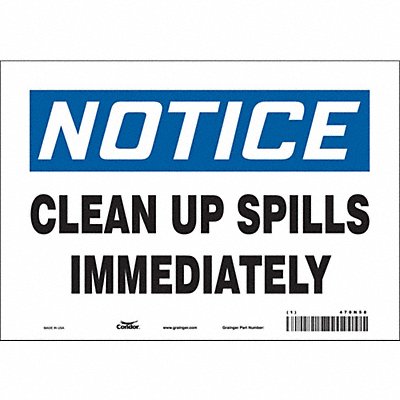 CONDOR 470N58 Safety Sign 7 in x 10 in Vinyl