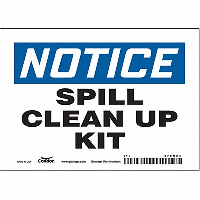 CONDOR 470N64 Safety Sign 5 in x 7 in Vinyl