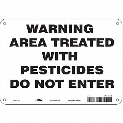 CONDOR 470N88 Safety Sign 7 in x 10 in Aluminum