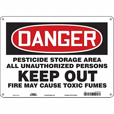 CONDOR 470P20 Safety Sign 10 inx14 in Vinyl