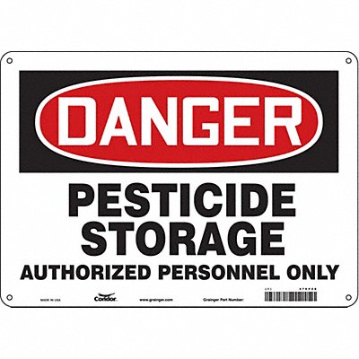 CONDOR 470P28 Safety Sign 10 inx14 in Aluminum