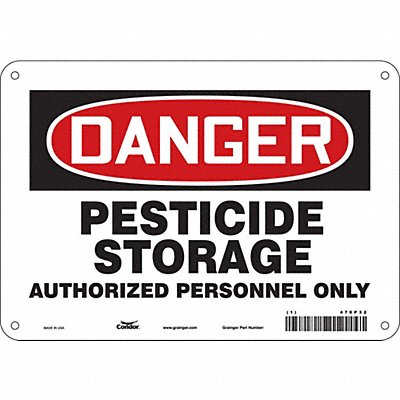 CONDOR 470P32 Safety Sign 7 inx10 in Vinyl