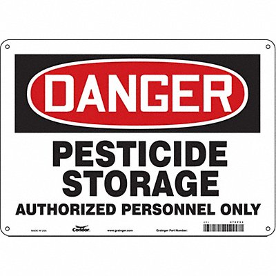 CONDOR 470P33 Safety Sign 10 in x 14 in Vinyl