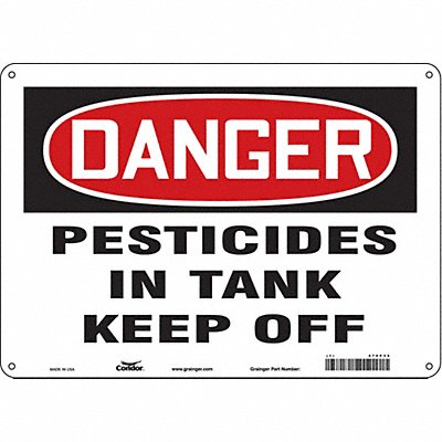 CONDOR 470P35 Safety Sign 10 in x 14 in Aluminum