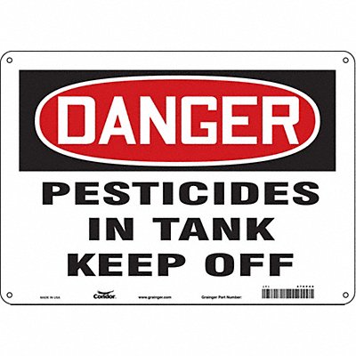 CONDOR 470P40 Safety Sign 10 inx14 in Vinyl