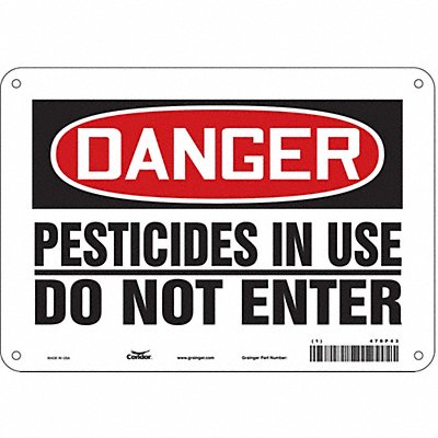 CONDOR 470P43 Safety Sign 7 inx10 in Polyethylene