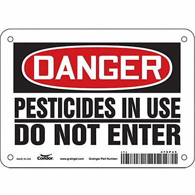 CONDOR 470P45 Safety Sign 5 in x 7 in Vinyl