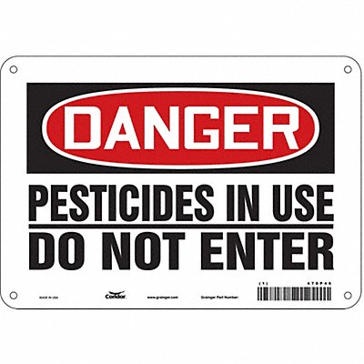 CONDOR 470P46 Safety Sign 7 in x 10 in Vinyl