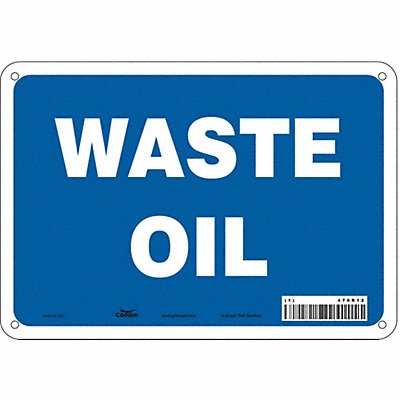 CONDOR 470R12 J8138 Safety Sign 7 in x 10 in Aluminum